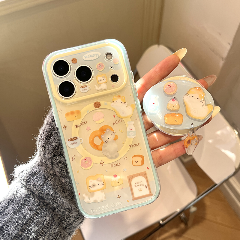 Taco Stand Holder - Kawaii Cartoon Bread Cat Magnetic Phone