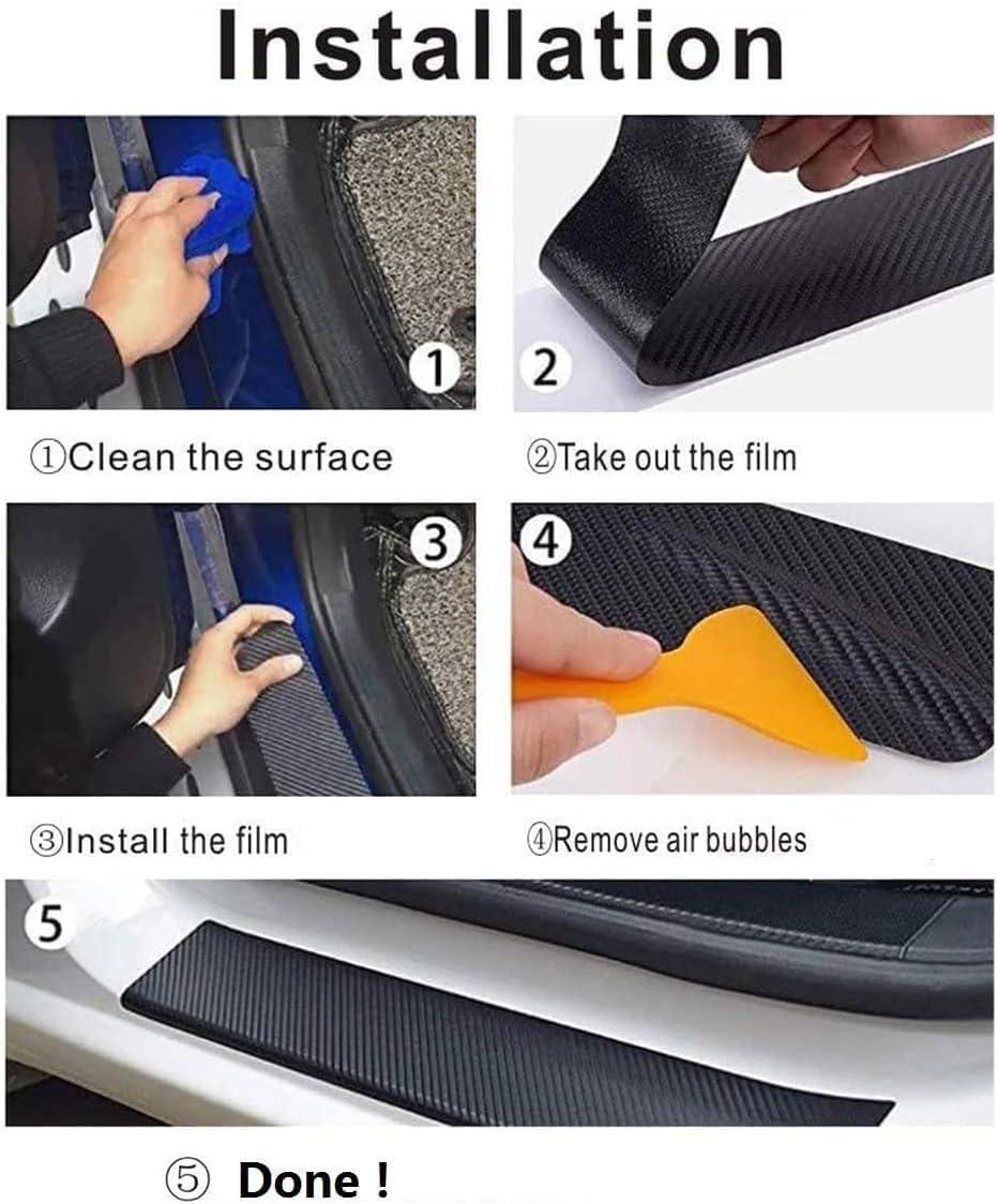 Car Door Sill Plate Guard Stic - Crepe Pan Carbon ulasan dan harga