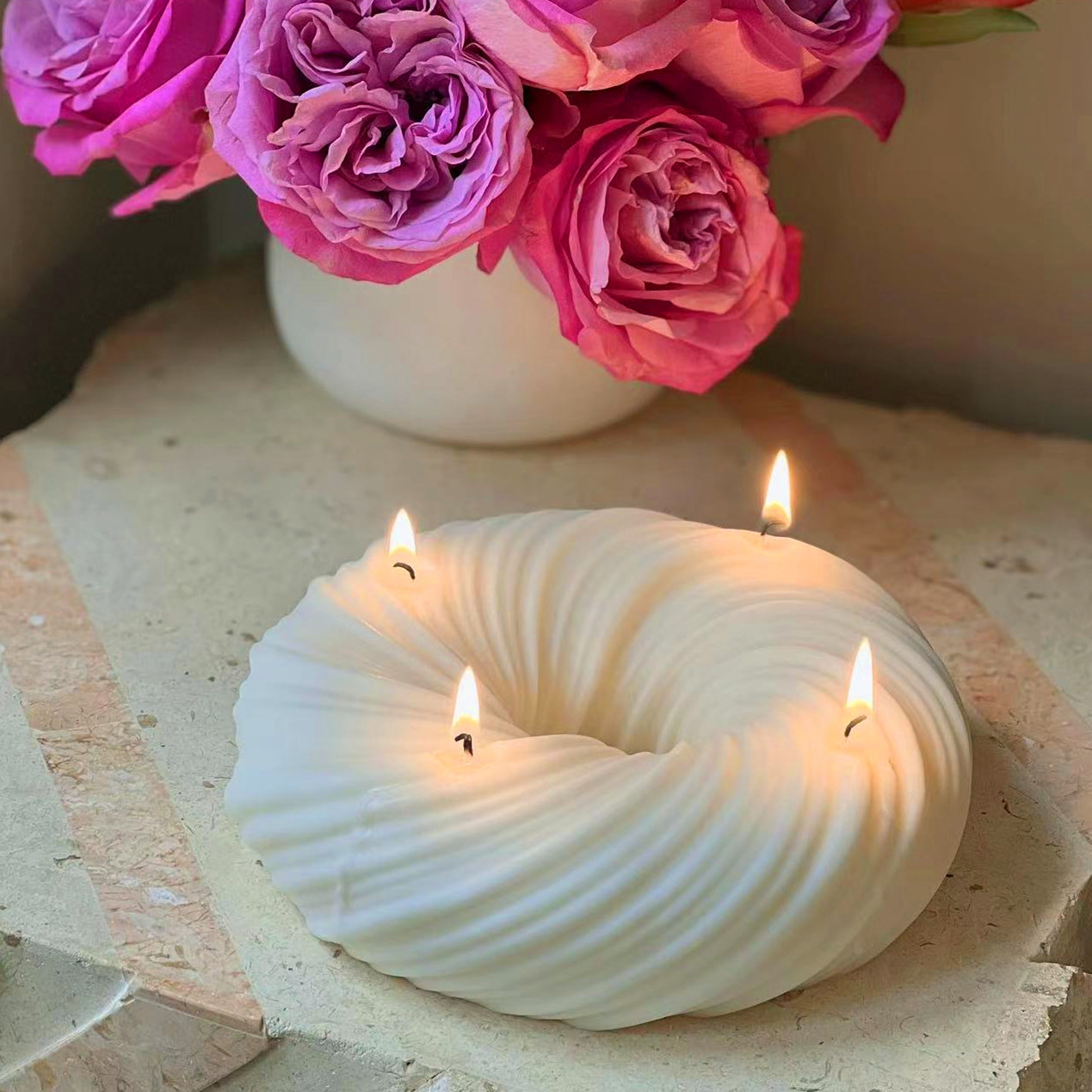 Big Donut shape Silicone Candl - Donut Mold Silicone ulasan dan harga