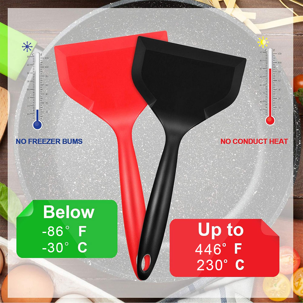 Red BK Non-Stick Silicone Turn - Okonomiyaki Spatula ulasan dan harga