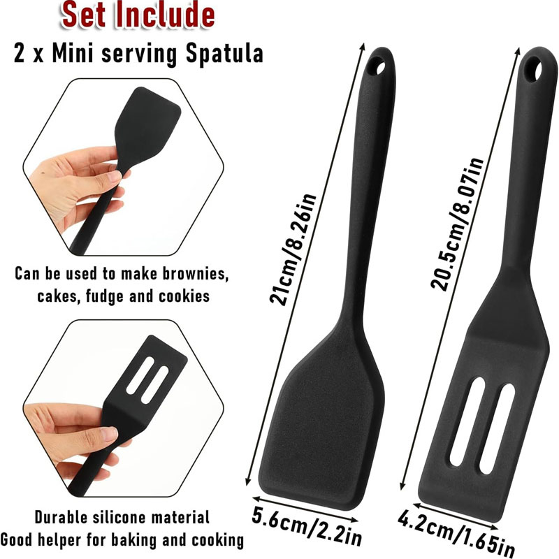 2pcs Mini Silicone Brownie Ser - Okonomiyaki Spatula ulasan dan harga
