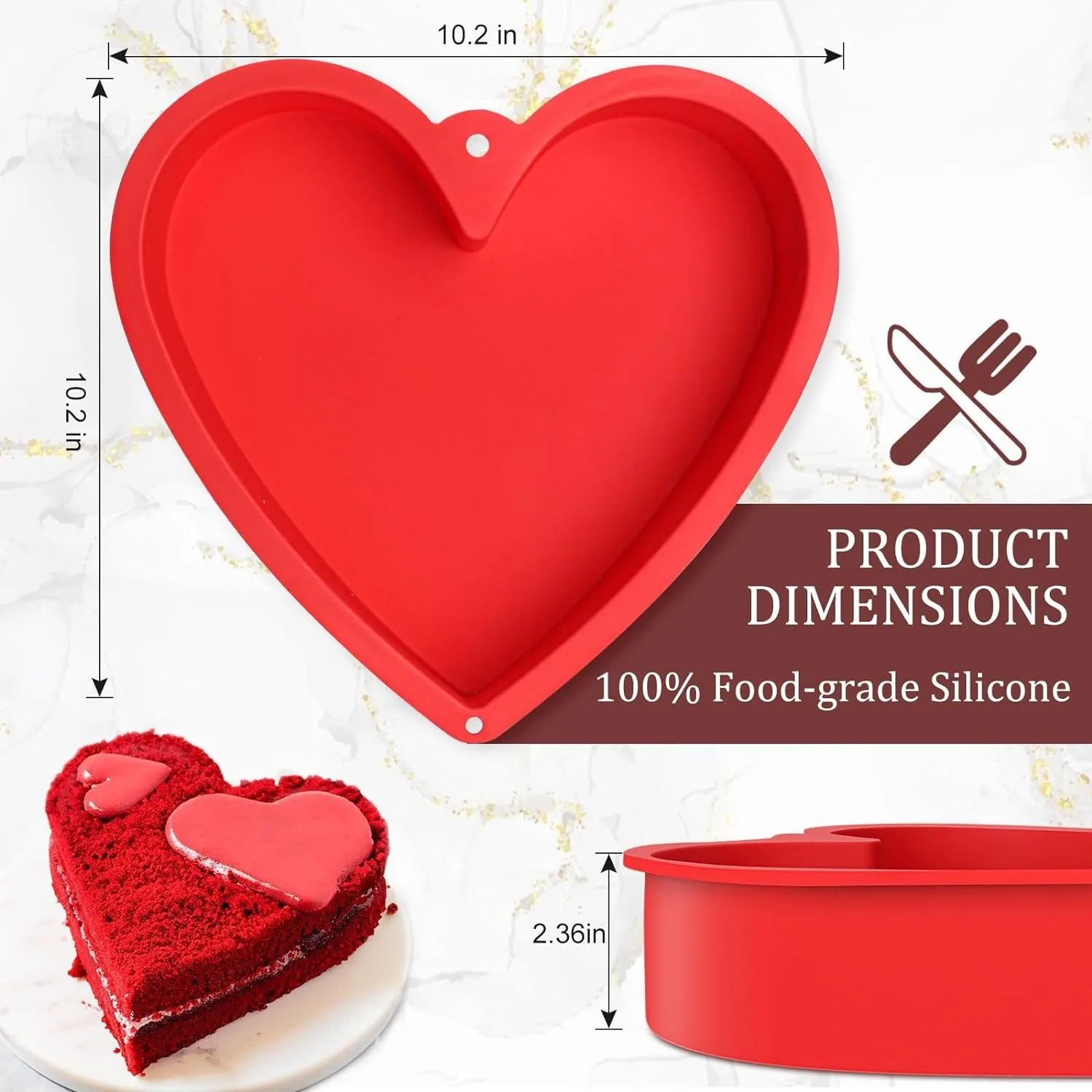 8/10in Silicone Heart Shaped C - Bunny Cake Mold ulasan dan harga