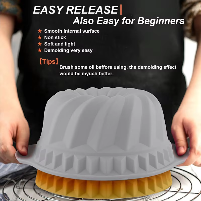 Silicone Fluted Cake Pans Non- - Donut Mold Silicone ulasan dan harga