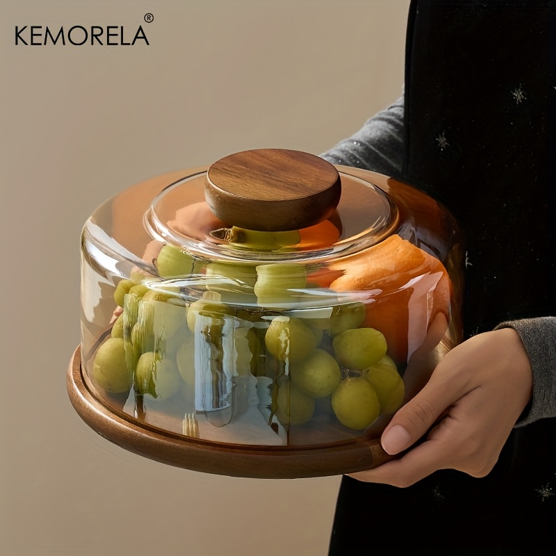 1PCS Round Wooden Cake Stand w - Dim Sum Basket ulasan dan harga